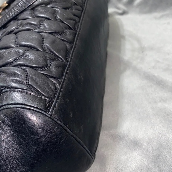 RARE COACH Madison gathered leather Chevron black shoulder bag - Picture 2 of 11